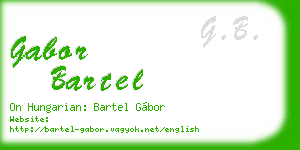 gabor bartel business card
